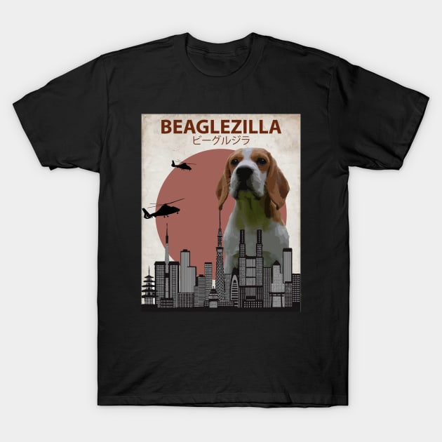 Beaglezilla - Giant Beagle Dog Monster T-Shirt by Animalzilla